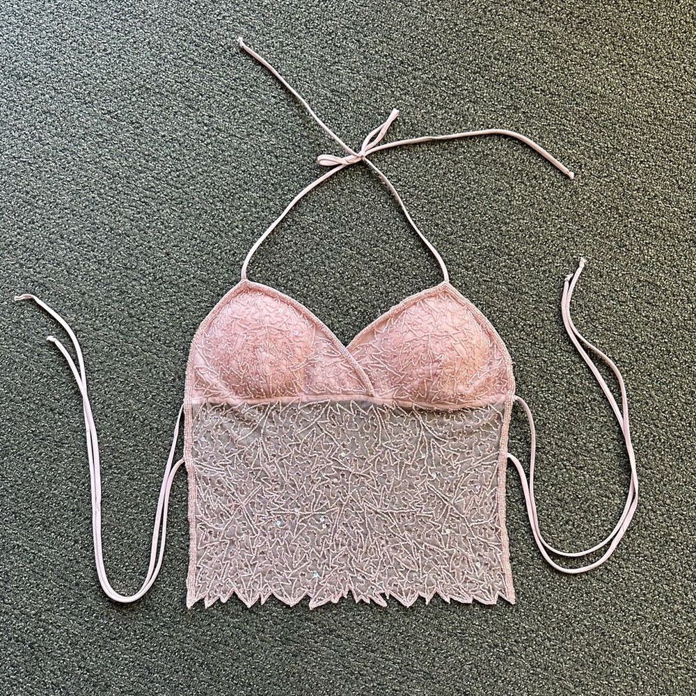 Beaded Halter Top (backless)
